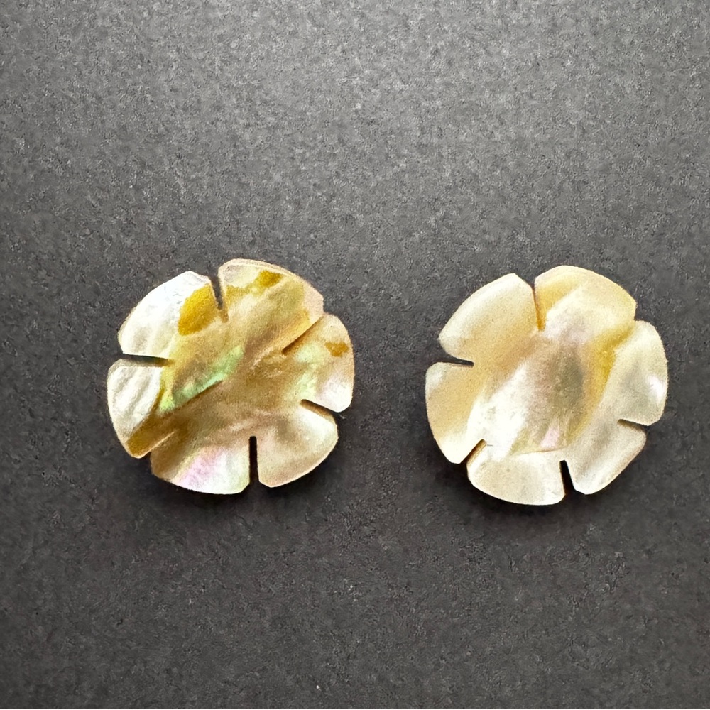 Vintage Mother of Pearl Flower Posts